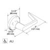 Yale-AU440F-Lever-Dimensions Yale-AU440F-Lever-Dimensions