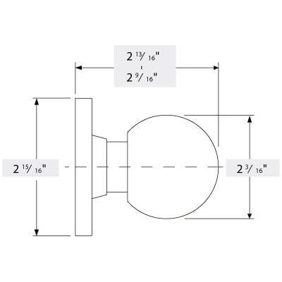 Falcon W301S HANA Grade-2 Privacy Knob Lockset