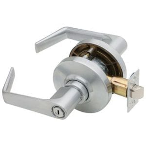 Storeroom Function Antique Brass Finish Saturn Lever Design Schlage commercial AL80SAT609 AL Series Grade 2 Cylindrical Lock Storeroom Function Antique Brass Finish Saturn Lever Design Schlage commercial AL80SAT609 AL Series Grade 2 Cylindrical Lock