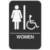 rockwood-bfm688-womens-ada-restroom-sign-black