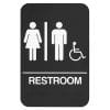 rockwood-bfm689-unisex-ada-restroom-sign-black