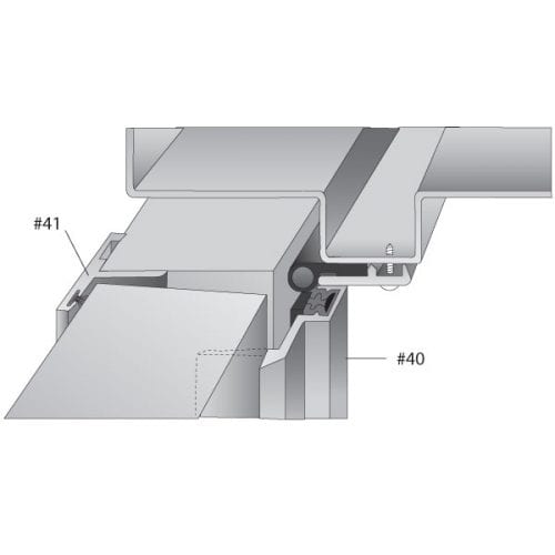 Zero 40AA Meeting Stile Astragal for Inswing Interior Metal Door