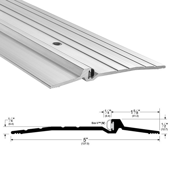 Mill Finish Aluminum with Gray Vinyl Insert Pemko Latching Panic Exit Threshold 5W x 72L x 1/2H Mill Finish Aluminum with Gray Vinyl Insert Pemko Latching Panic Exit Threshold 5W x 72L x 1/2H
