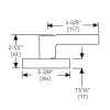 Yale-4600LN-TB-Lever-Dimensions Yale-4600LN-TB-Lever-Dimensions