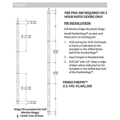 Pemko _FM_HD1Firepin HeavyDuty Full Mortise Continuous Gear Hinge
