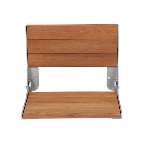 Moen DN7110 Stainless Steel FoldDown Teak Shower Seat