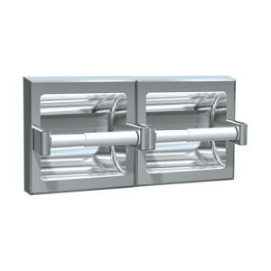 Bobrick 4288 Two-Roll Tissue Dispenser - Stainless Steel, Satin Finish, For Commercial Washrooms