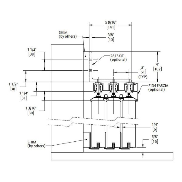 pemko_cas200a_side_wall_mounted_track_straight_sliding_system_dimensional_drawing